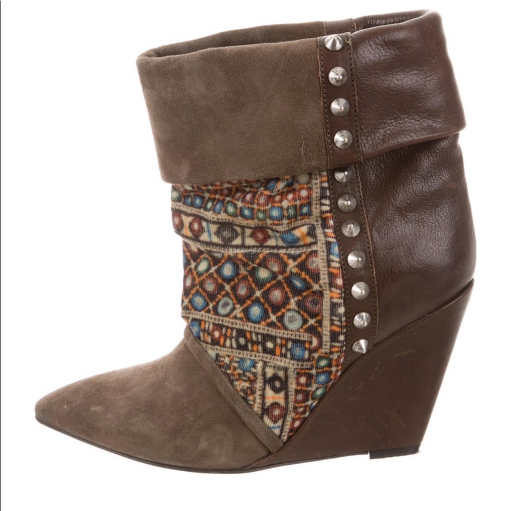 Isabel Marant booties with pattern and studs